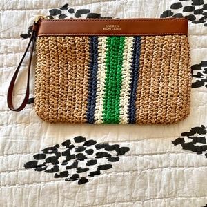 Ralph Lauren Woven/Straw Wristlet Clutch